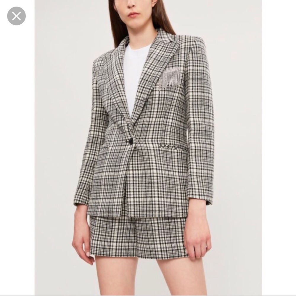 Sandro blazer with detachable brooch